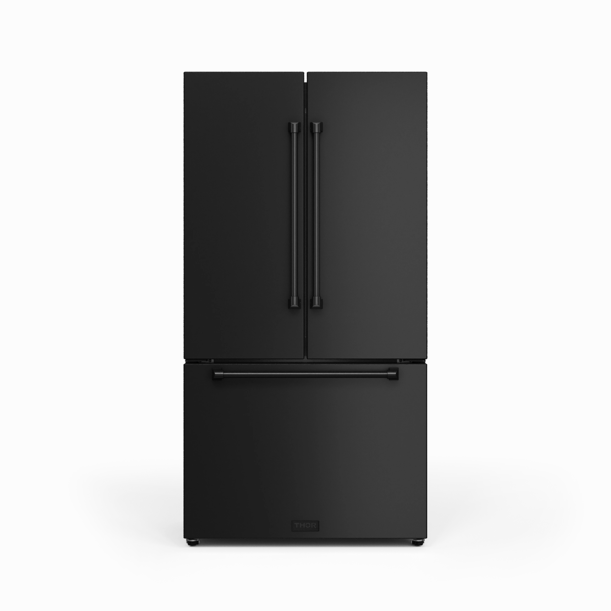 Thor Kitchen RF3621CTD00 36 Inch 20.3 Cu Ft French Door Counter Depth Refrigerator With Ice Maker In Black Gordon Ramsay Series - Rf3621Ctd00 Freestanding Refrigerators freestanding fridge freezer combo