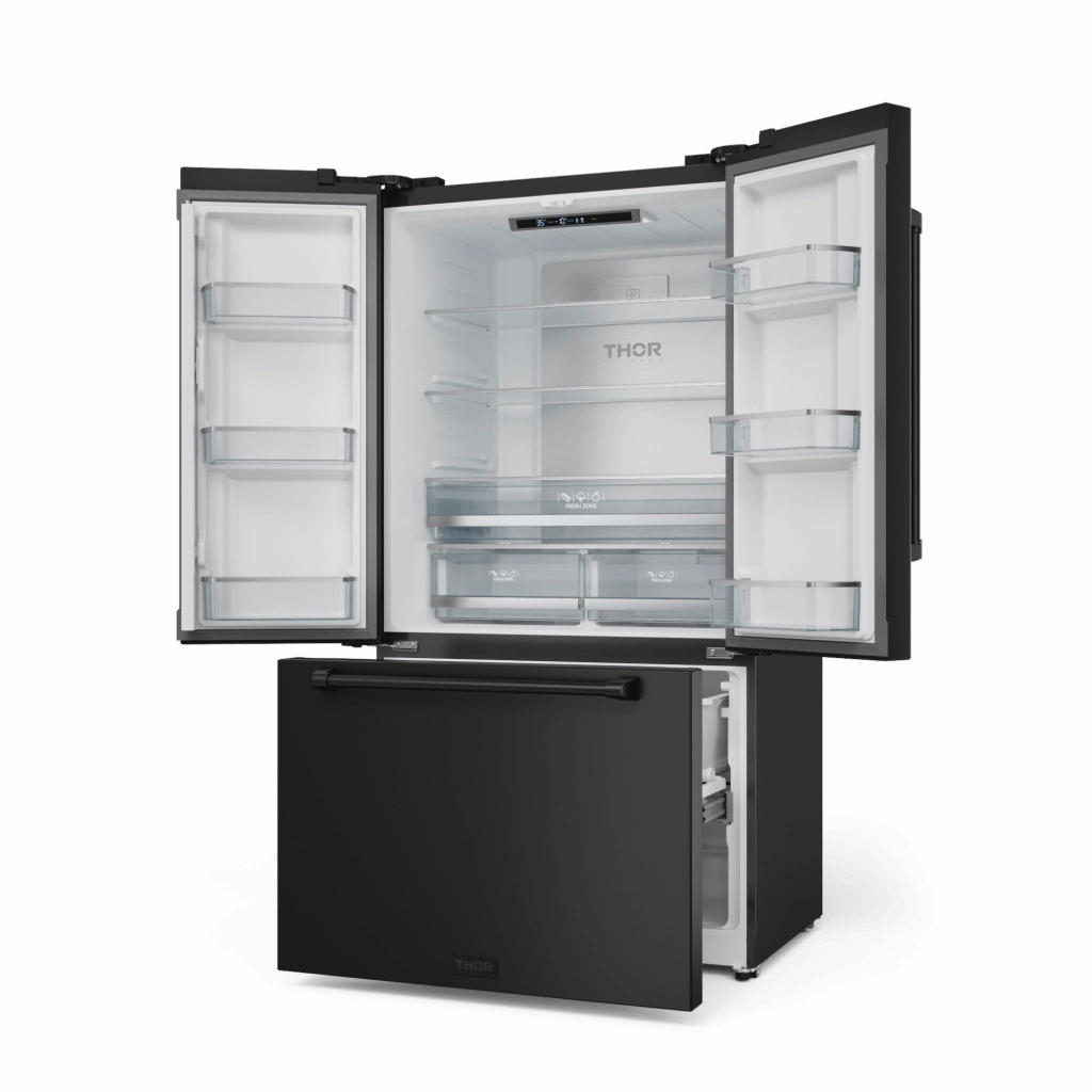 Thor Kitchen RF3621CTD00 36 Inch 20.3 Cu Ft French Door Counter Depth Refrigerator With Ice Maker In Black Gordon Ramsay Series - Rf3621Ctd00
