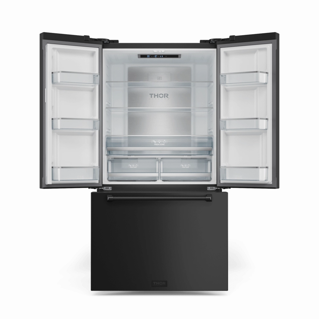 Thor Kitchen RF3621CTD00 36 Inch 20.3 Cu Ft French Door Counter Depth Refrigerator With Ice Maker In Black Gordon Ramsay Series - Rf3621Ctd00