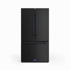Thor Kitchen RF3621CTD00BLU 36 Inch 20.3 Cu Ft French Door Counter Depth Refrigerator With Ice Maker In Black/Navy Blue Gordon Ramsay Series - Rf3621Ctd00-Blu Freestanding Refrigerators freestanding fridge freezer combo