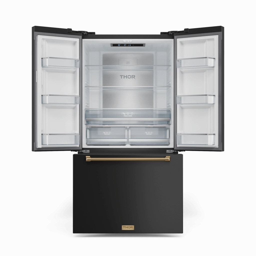 Thor Kitchen RF3621CTD00BRZ 36 Inch 20.3 Cu Ft French Door Counter Depth Refrigerator With Ice Maker In Black/Bronze Gordon Ramsay Series - Rf3621Ctd00-Brz