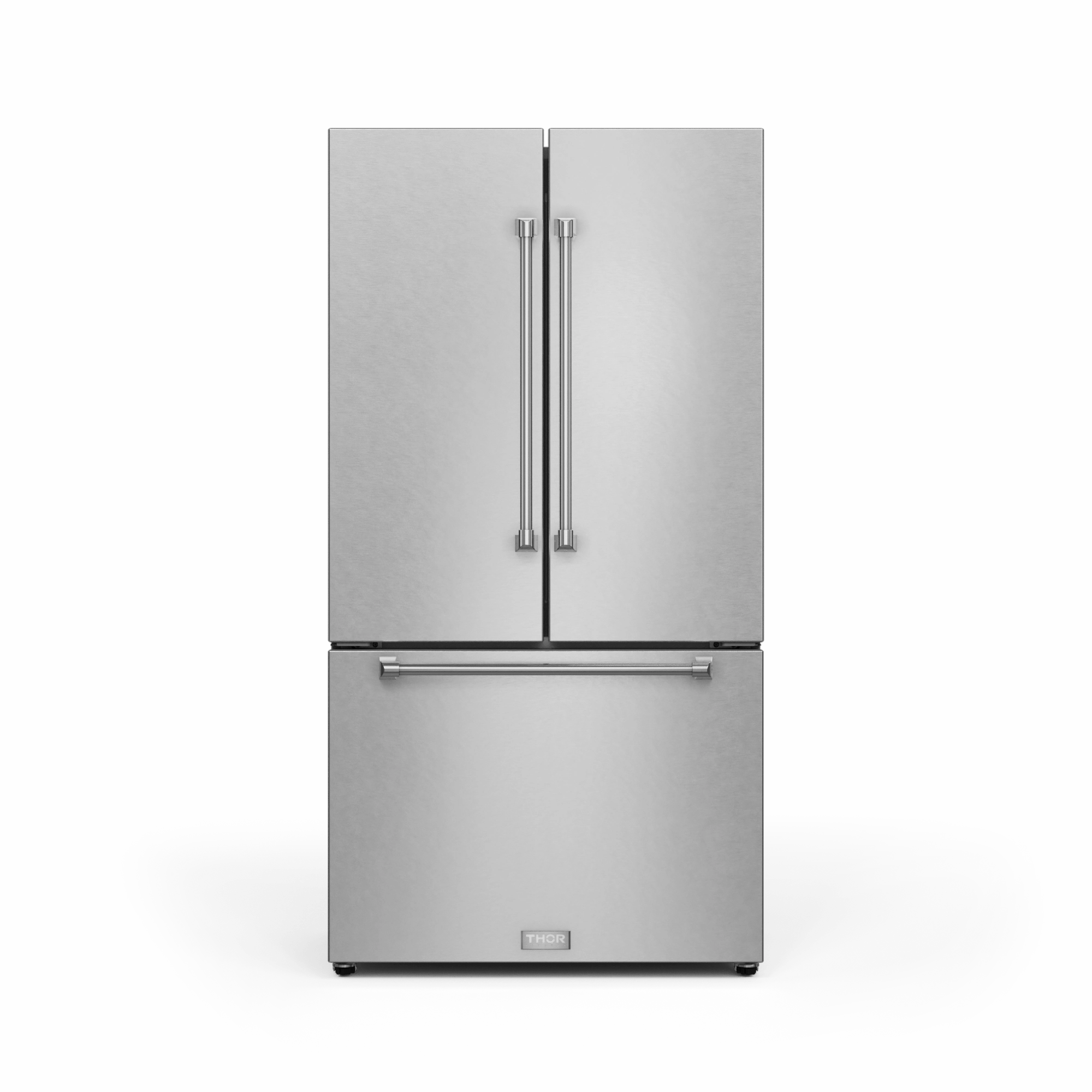 Thor Kitchen RF3621CTD99 36 Inch 20.3 Cu Ft French Door Counter Depth Refrigerator With Ice Maker In Stainless Steel Gordon Ramsay Series - Rf3621Ctd99 Freestanding Refrigerators freestanding fridge freezer combo