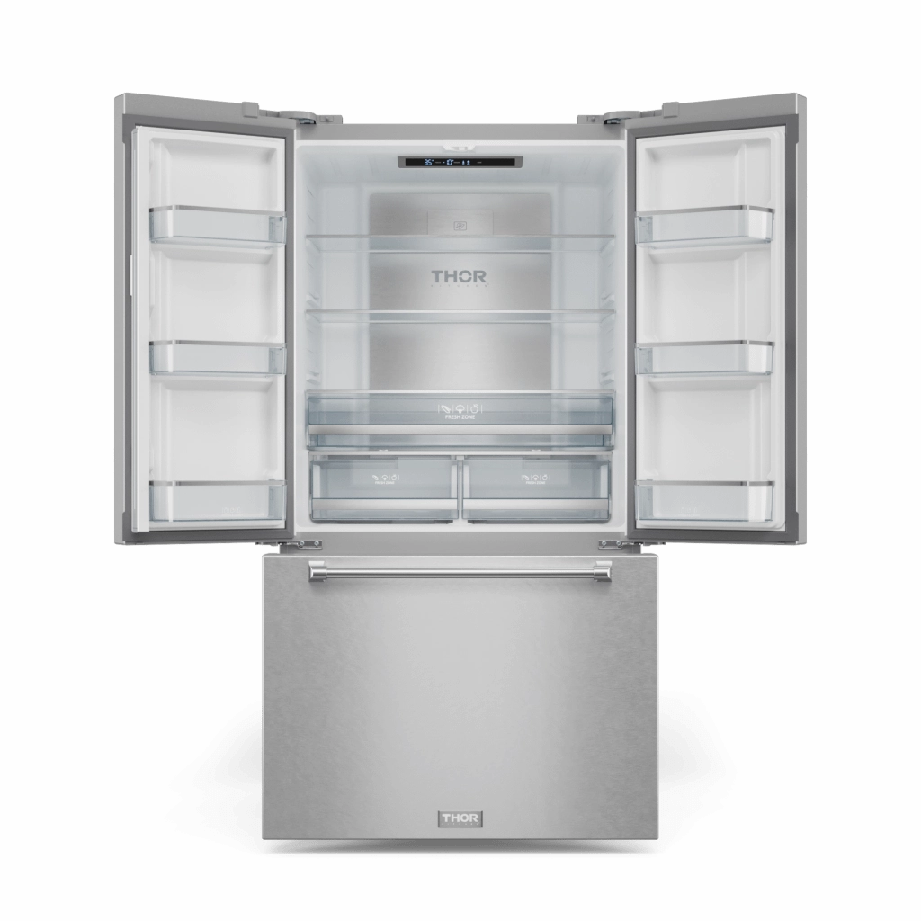 Thor Kitchen RF3621CTD99 36 Inch 20.3 Cu Ft French Door Counter Depth Refrigerator With Ice Maker In Stainless Steel Gordon Ramsay Series - Rf3621Ctd99