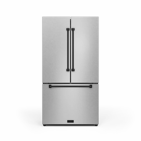 Thor Kitchen RF3621CTD99BLK 36 Inch 20.3 Cu Ft French Door Counter Depth Refrigerator With Ice Maker In Stainless Steel/Black Gordon Ramsay Series - Rf3621Ctd99-Blk Freestanding Refrigerators freestanding fridge freezer combo
