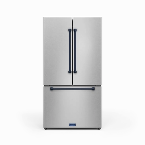 Thor Kitchen RF3621CTD99BLU 36 Inch 20.3 Cu Ft French Door Counter Depth Refrigerator With Ice Maker In Stainless Steel/Navy Blue Gordon Ramsay Series - Rf3621Ctd99-Blu Freestanding Refrigerators freestanding fridge freezer combo