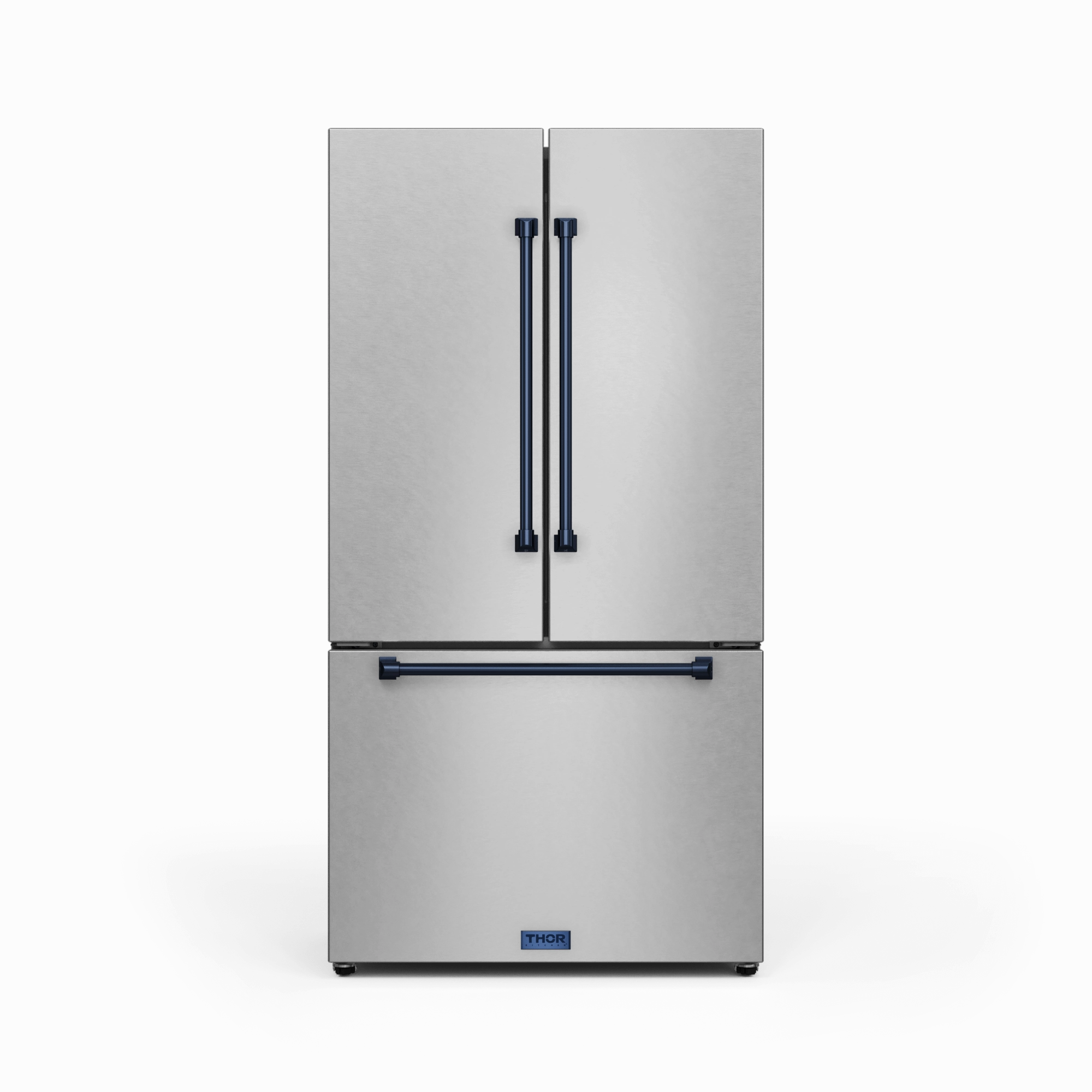 Thor Kitchen RF3621CTD99BLU 36 Inch 20.3 Cu Ft French Door Counter Depth Refrigerator With Ice Maker In Stainless Steel/Navy Blue Gordon Ramsay Series - Rf3621Ctd99-Blu Freestanding Refrigerators freestanding fridge freezer combo