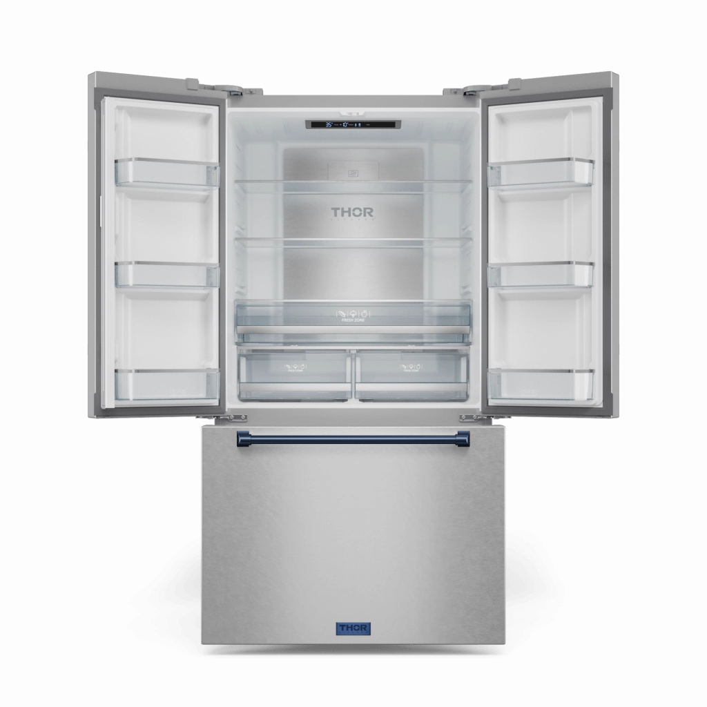 Thor Kitchen RF3621CTD99BLU 36 Inch 20.3 Cu Ft French Door Counter Depth Refrigerator With Ice Maker In Stainless Steel/Navy Blue Gordon Ramsay Series - Rf3621Ctd99-Blu
