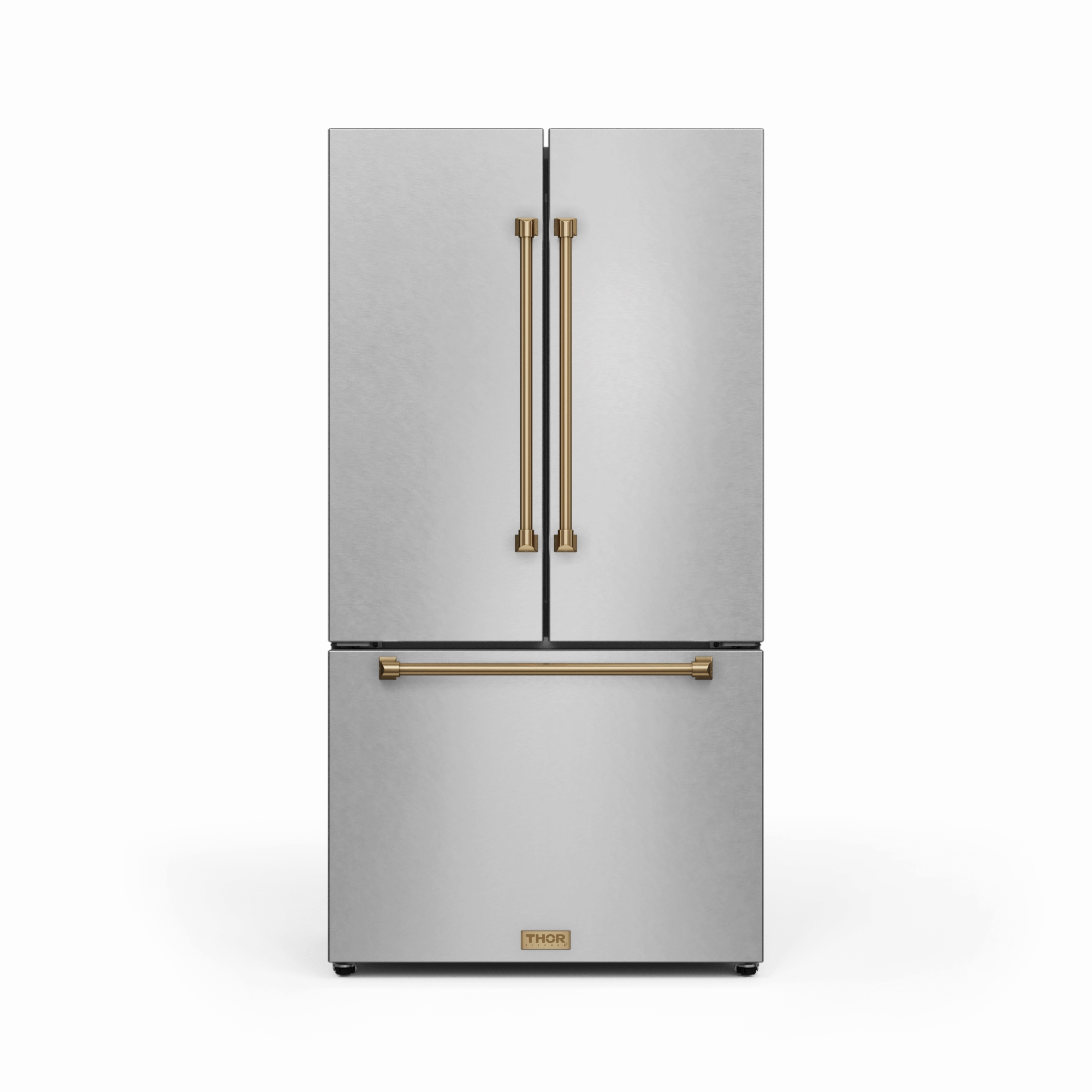 Thor Kitchen RF3621CTD99BRZ 36 Inch 20.3 Cu Ft French Door Counter Depth Refrigerator With Ice Maker In Stainless Steel/Bronze Gordon Ramsay Series - Rf3621Ctd99-Brz Freestanding Refrigerators freestanding fridge freezer combo