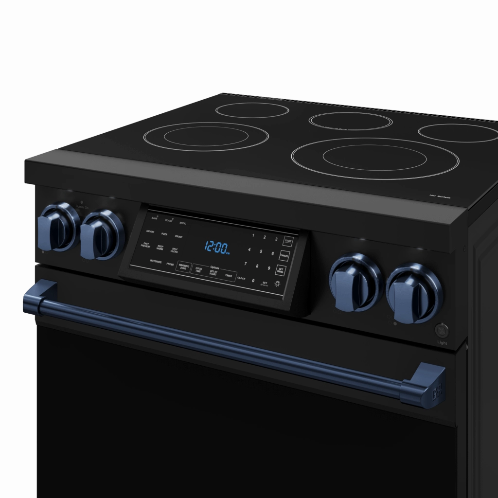 Thor Kitchen RSE30BBLU 30 Inch Professional Electric Range With Tilt Panel Touch Control In Black/Navy Blue Gordon Ramsay Series - Rse30B-Blu