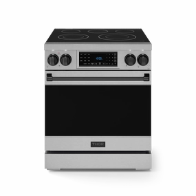 Thor Kitchen RSE30BLK 30 Inch Professional Electric Range With Tilt Panel Touch Control In Stainless Steel/Black Gordon Ramsay Series - Rse30-Blk Freestanding Ranges freestanding dual fuel range 30 inch