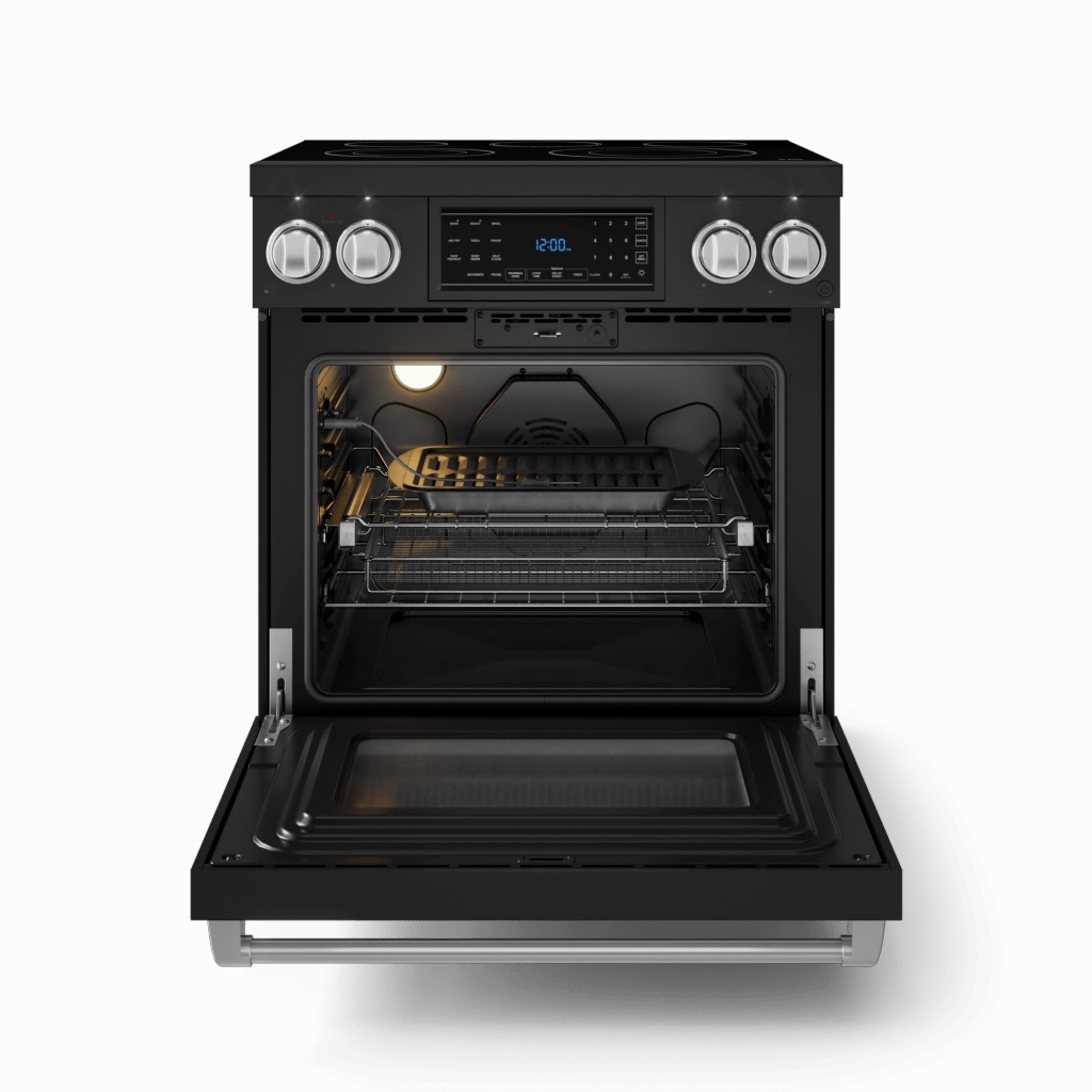 Thor Kitchen RSE30BSS 30 Inch Professional Electric Range With Tilt Panel Touch Control In Black/Stainless Steel Gordon Ramsay Series - Rse30B-Ss