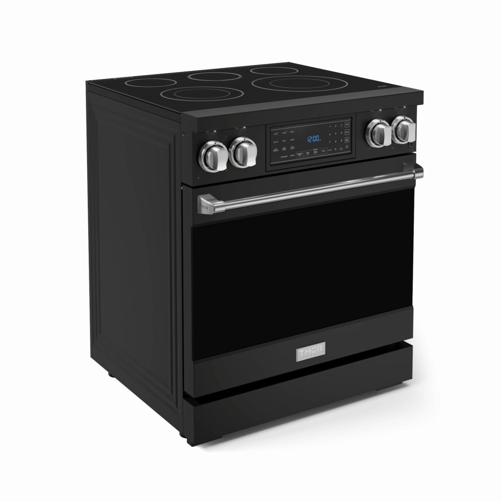 Thor Kitchen RSE30BSS 30 Inch Professional Electric Range With Tilt Panel Touch Control In Black/Stainless Steel Gordon Ramsay Series - Rse30B-Ss