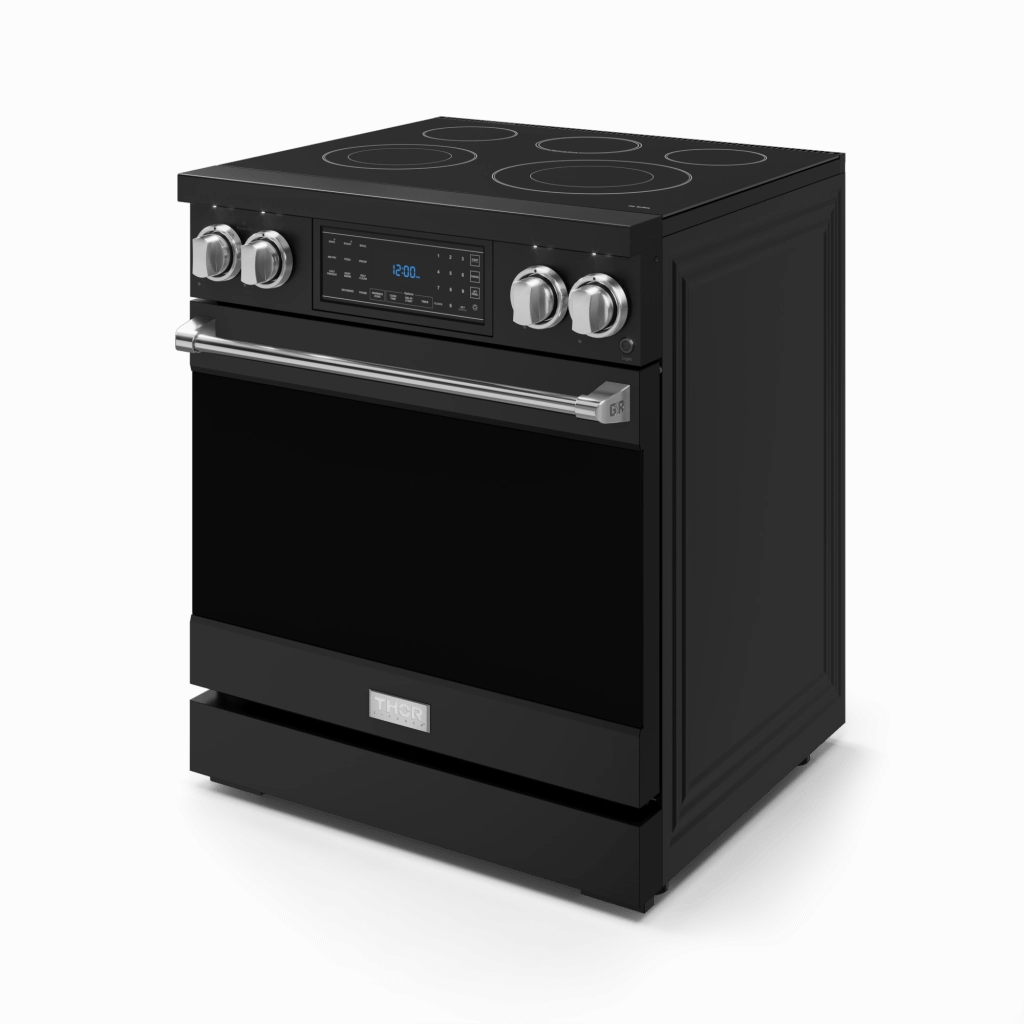 Thor Kitchen RSE30BSS 30 Inch Professional Electric Range With Tilt Panel Touch Control In Black/Stainless Steel Gordon Ramsay Series - Rse30B-Ss
