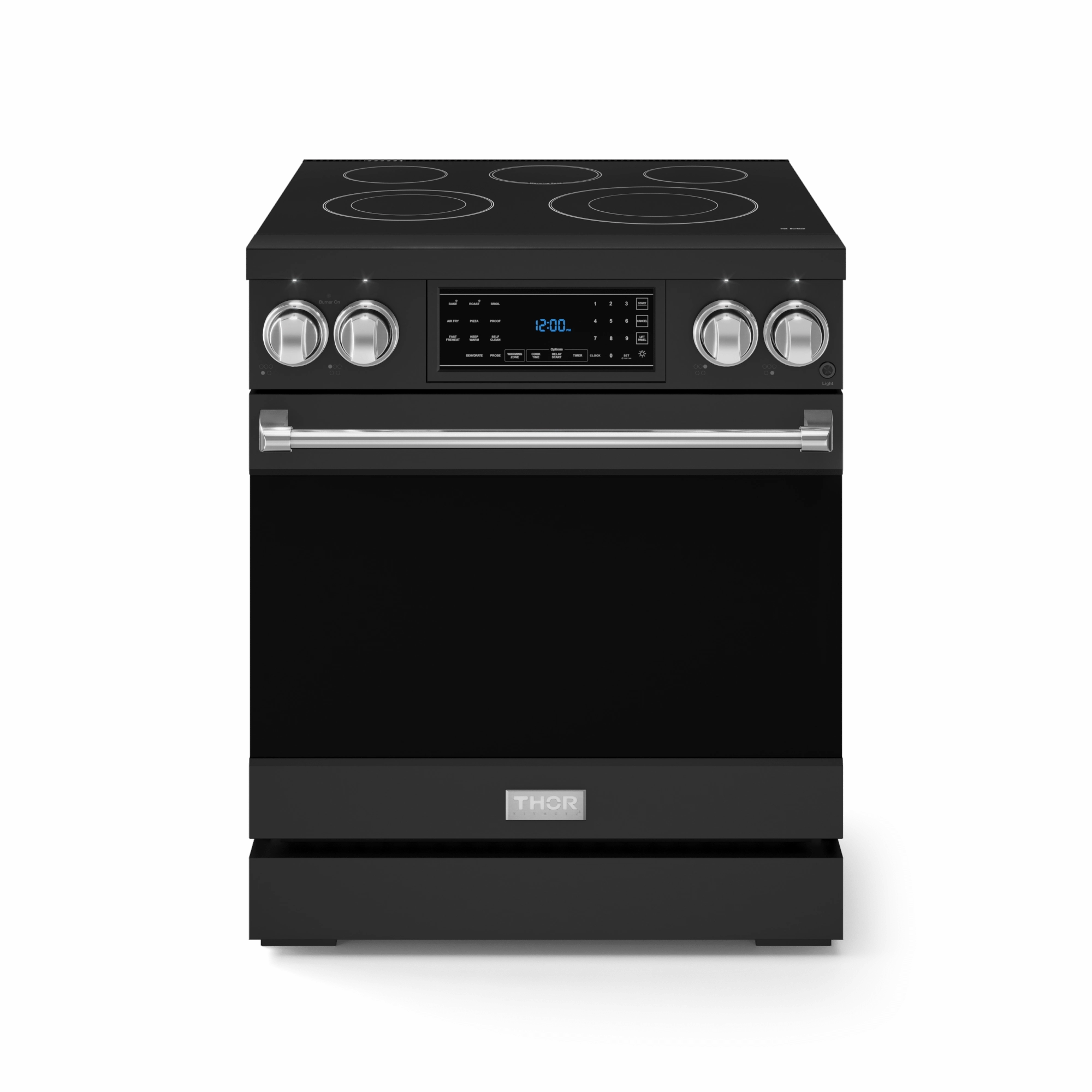 Thor Kitchen RSE30BSS 30 Inch Professional Electric Range With Tilt Panel Touch Control In Black/Stainless Steel Gordon Ramsay Series - Rse30B-Ss Freestanding Ranges freestanding dual fuel range 30 inch