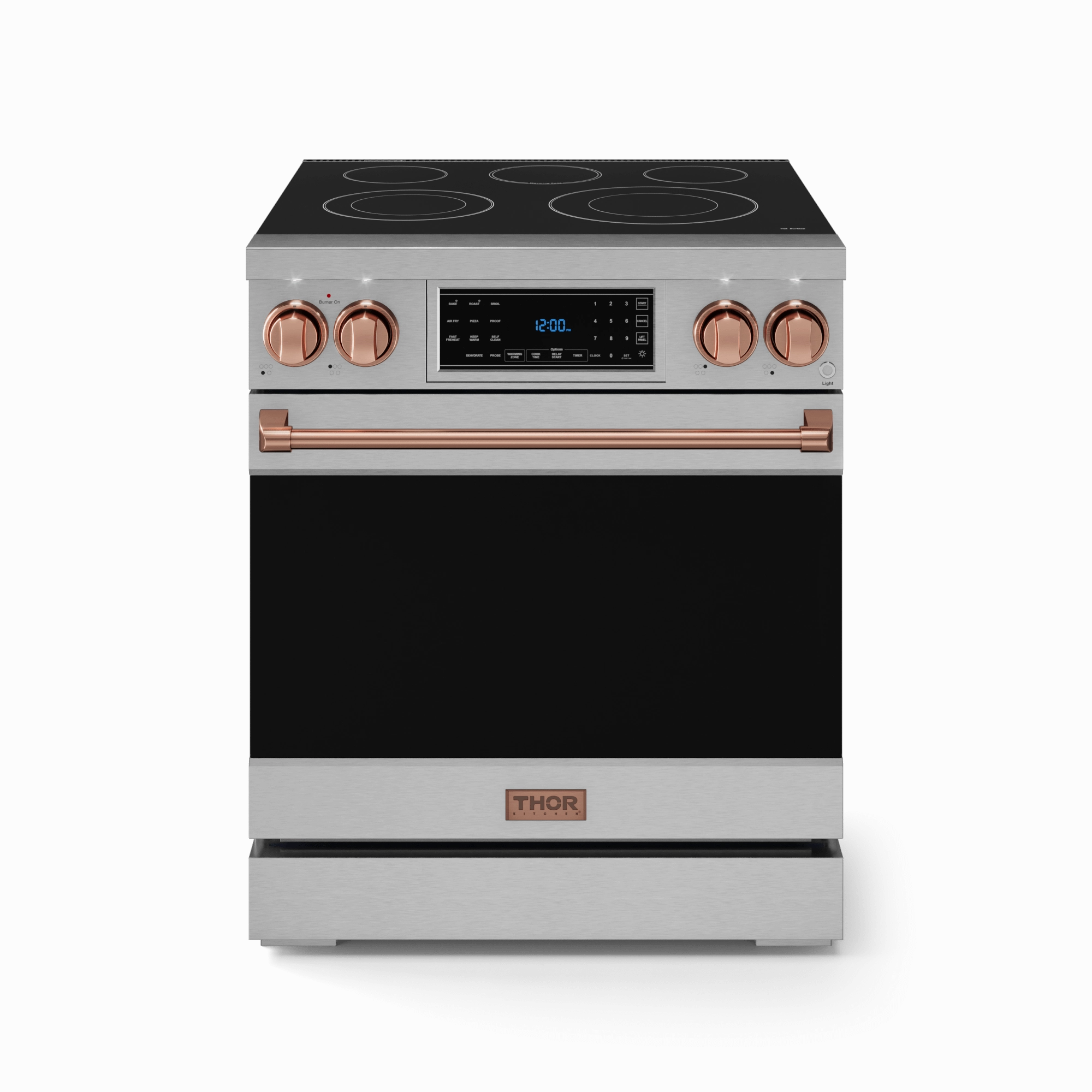 Thor Kitchen RSE30RSG 30 Inch Professional Electric Range With Tilt Panel Touch Control In Stainless Steel/Rose Gold Gordon Ramsay Series - Rse30-Rsg Freestanding Ranges freestanding dual fuel range 30 inch