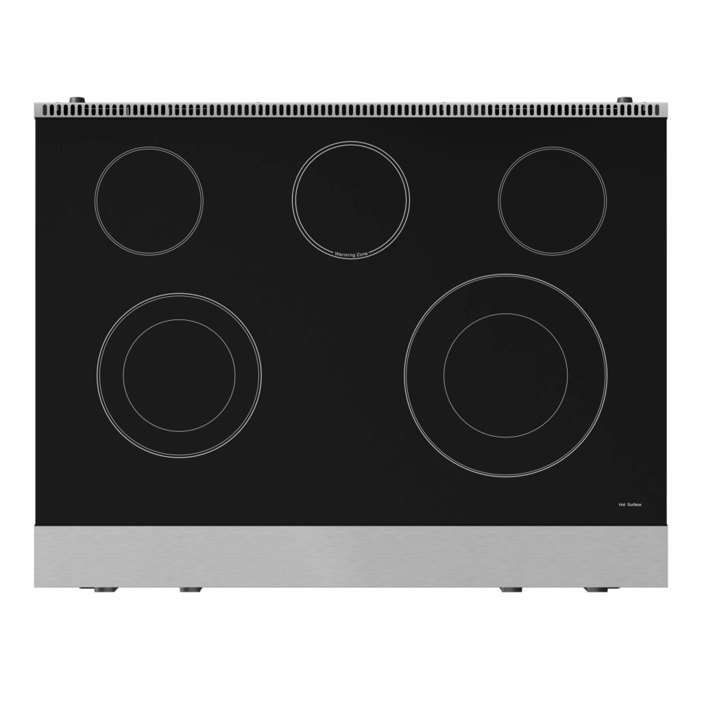 Thor Kitchen RSE36BLK 36 Inch Professional Electric Range With Tilt Panel Touch Control In Stainless Steel/Black Gordon Ramsay Series - Rse36-Blk