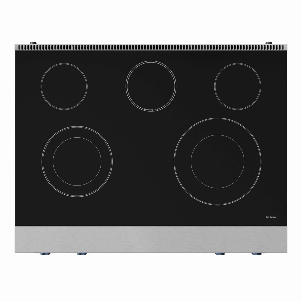Thor Kitchen RSE36BLU 36 Inch Professional Electric Range With Tilt Panel Touch Control In Stainless Steel/Navy Blue Gordon Ramsay Series - Rse36-Blu