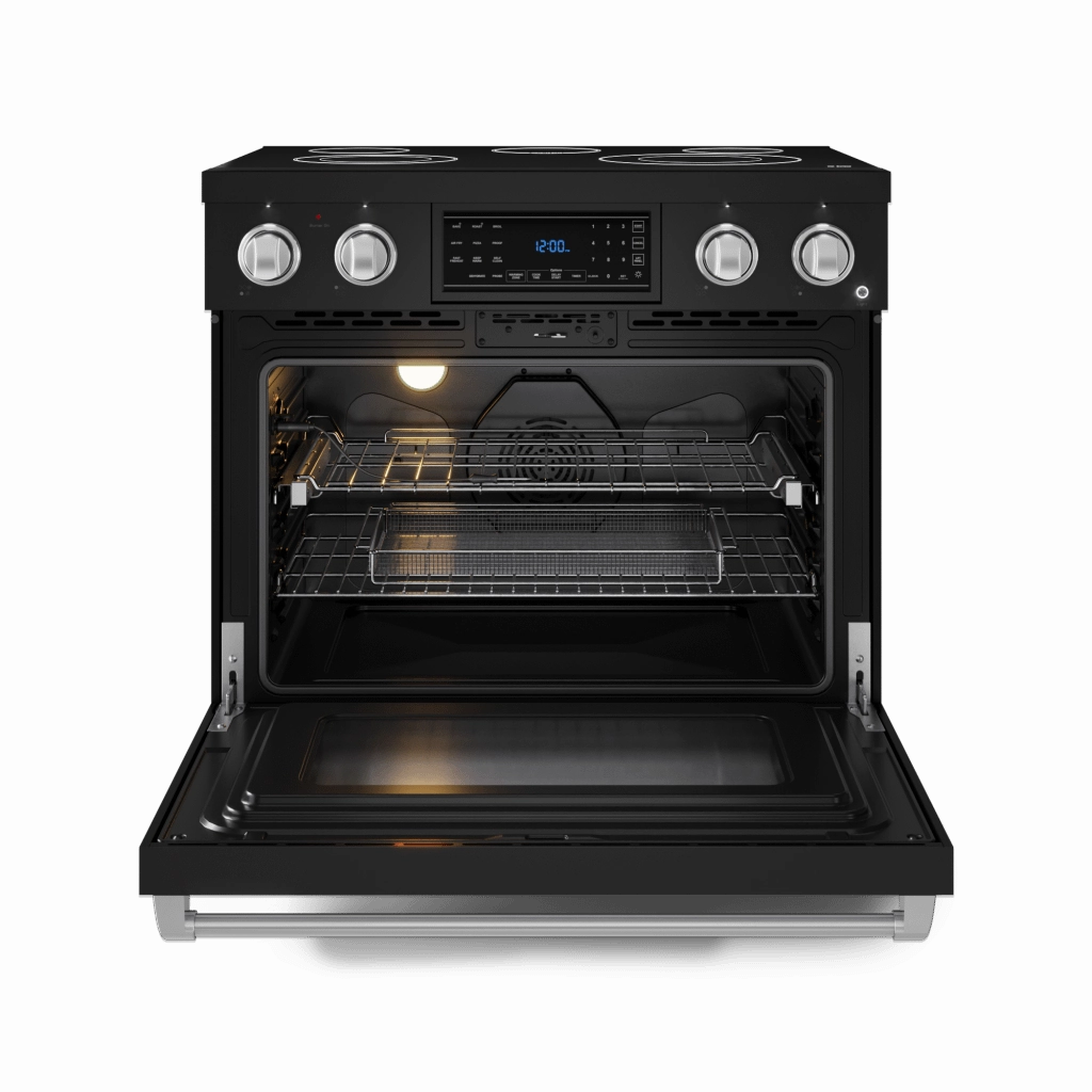 Thor Kitchen RSE36BSS 36 Inch Professional Electric Range With Tilt Panel Touch Control In Black/Stainless Steel Gordon Ramsay Series - Rse36B-Ss