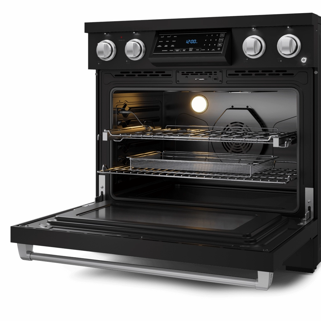 Thor Kitchen RSE36BSS 36 Inch Professional Electric Range With Tilt Panel Touch Control In Black/Stainless Steel Gordon Ramsay Series - Rse36B-Ss