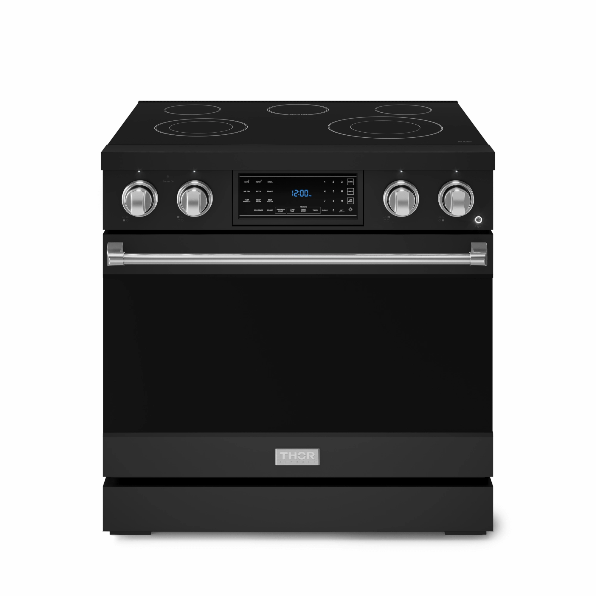 Thor Kitchen RSE36BSS 36 Inch Professional Electric Range With Tilt Panel Touch Control In Black/Stainless Steel Gordon Ramsay Series - Rse36B-Ss Freestanding Ranges freestanding dual fuel range 30 inch