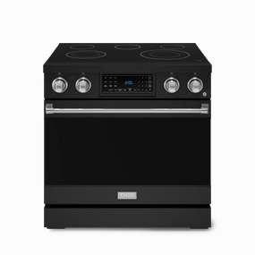 Thor Kitchen RSE36BSS 36 Inch Professional Electric Range With Tilt Panel Touch Control In Black/Stainless Steel Gordon Ramsay Series - Rse36B-Ss Freestanding Ranges freestanding dual fuel range 30 inch