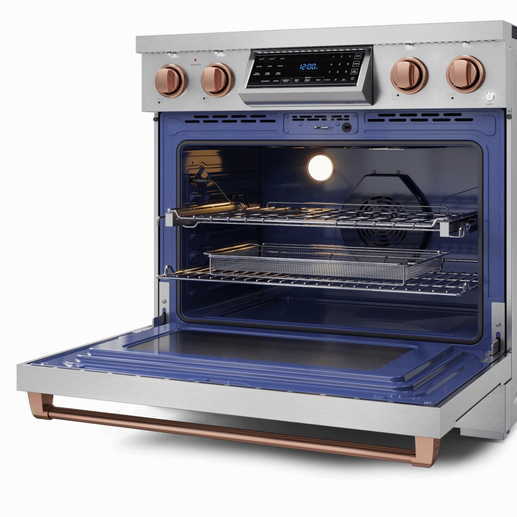 Thor Kitchen RSE36RSG 36 Inch Professional Electric Range With Tilt Panel Touch Control In Stainless Steel/Rose Gold Gordon Ramsay Series - Rse36-Rsg