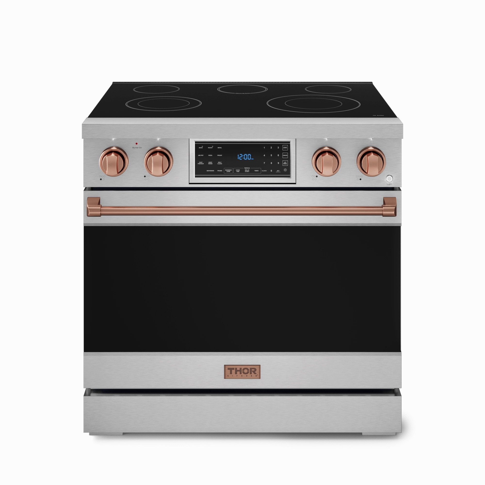 Thor Kitchen RSE36RSG 36 Inch Professional Electric Range With Tilt Panel Touch Control In Stainless Steel/Rose Gold Gordon Ramsay Series - Rse36-Rsg Freestanding Ranges freestanding dual fuel range 30 inch