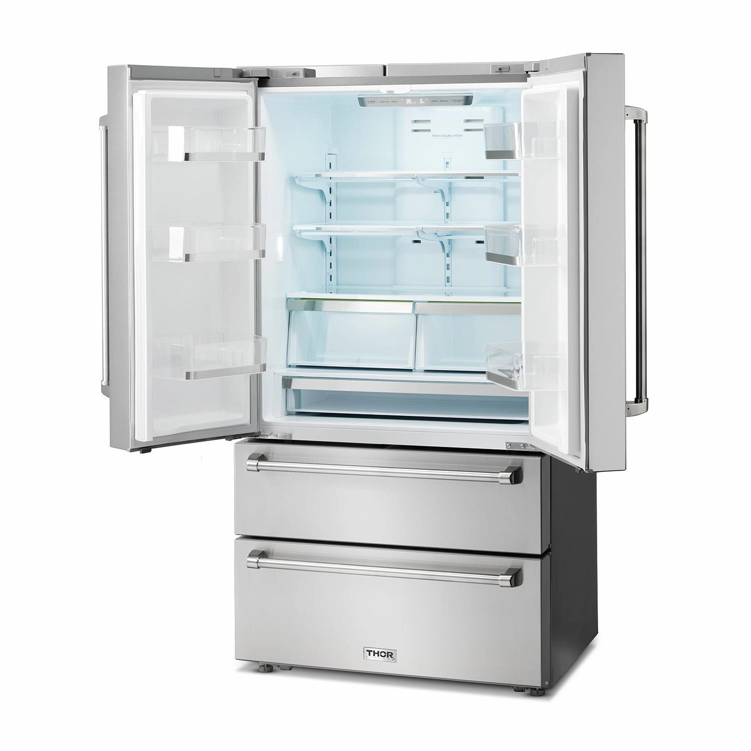 Thor Kitchen TRF3602 36 Inch Professional French Door Refrigerator With Freezer Drawers