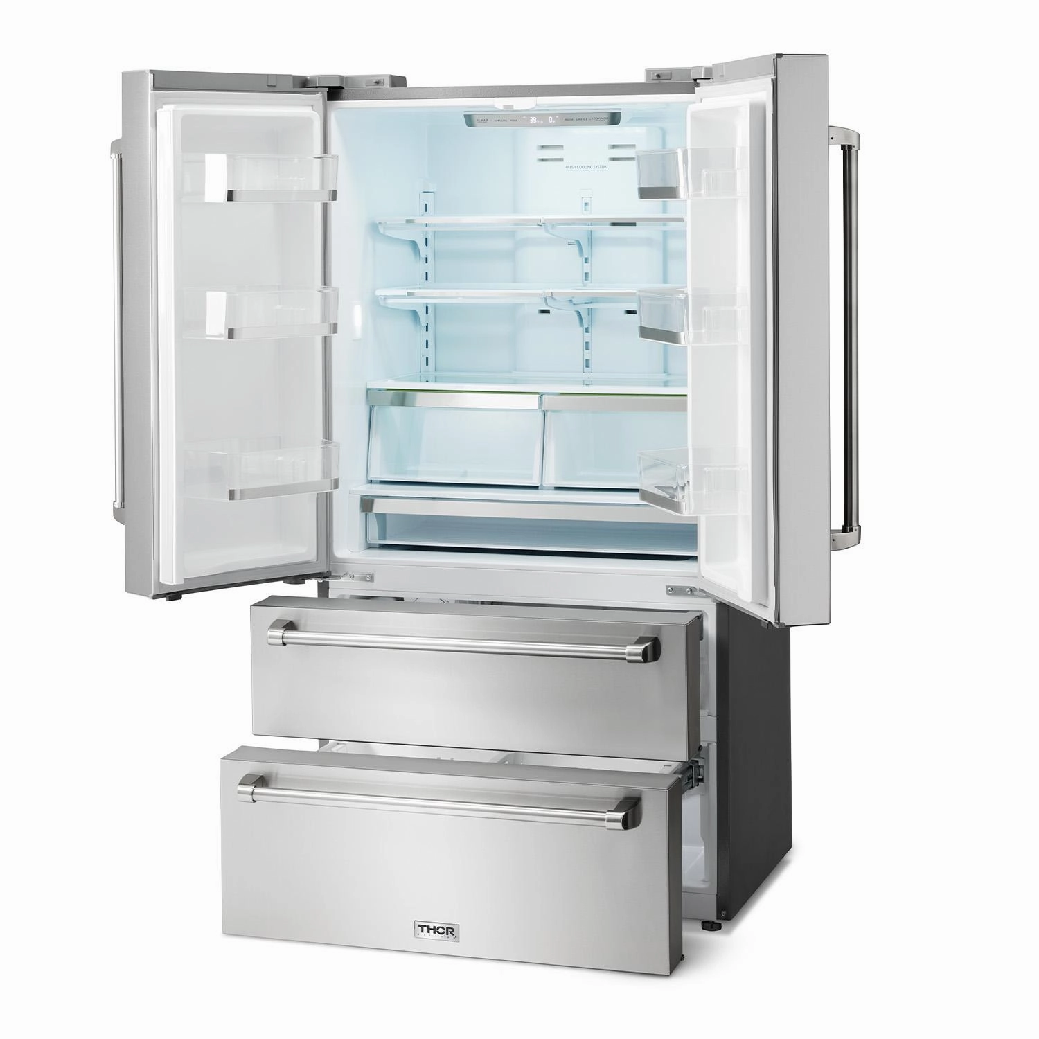 Thor Kitchen TRF3602 36 Inch Professional French Door Refrigerator With Freezer Drawers