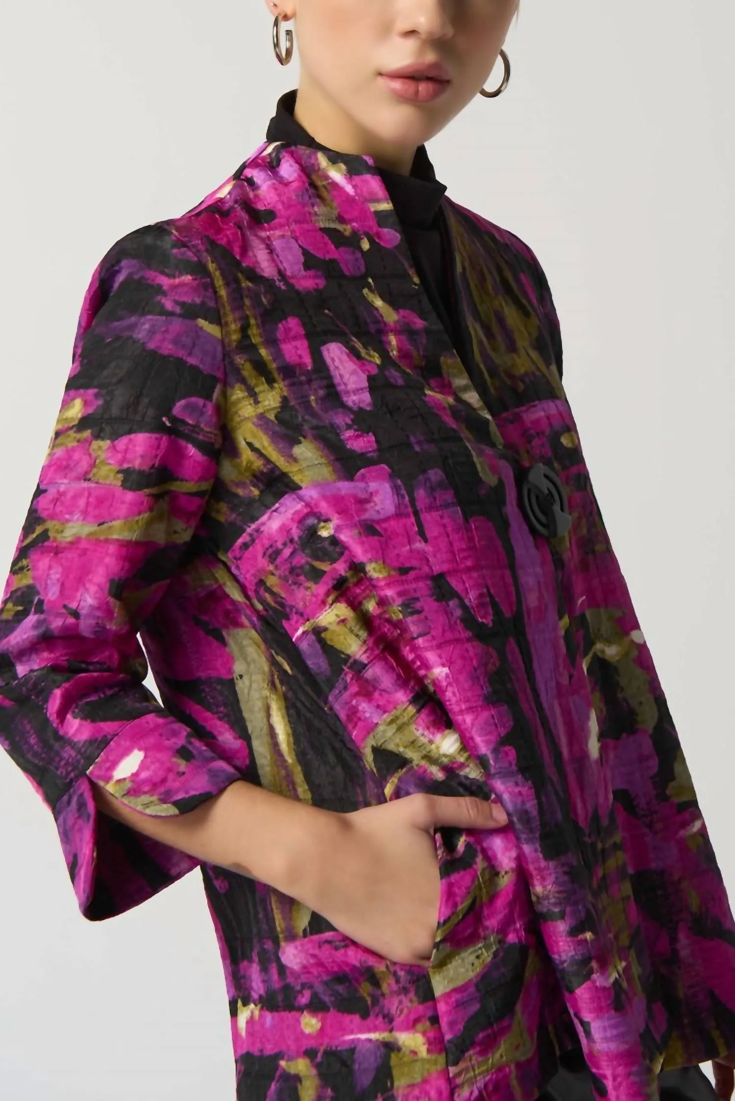 Trapeze Jacket In Black/multi