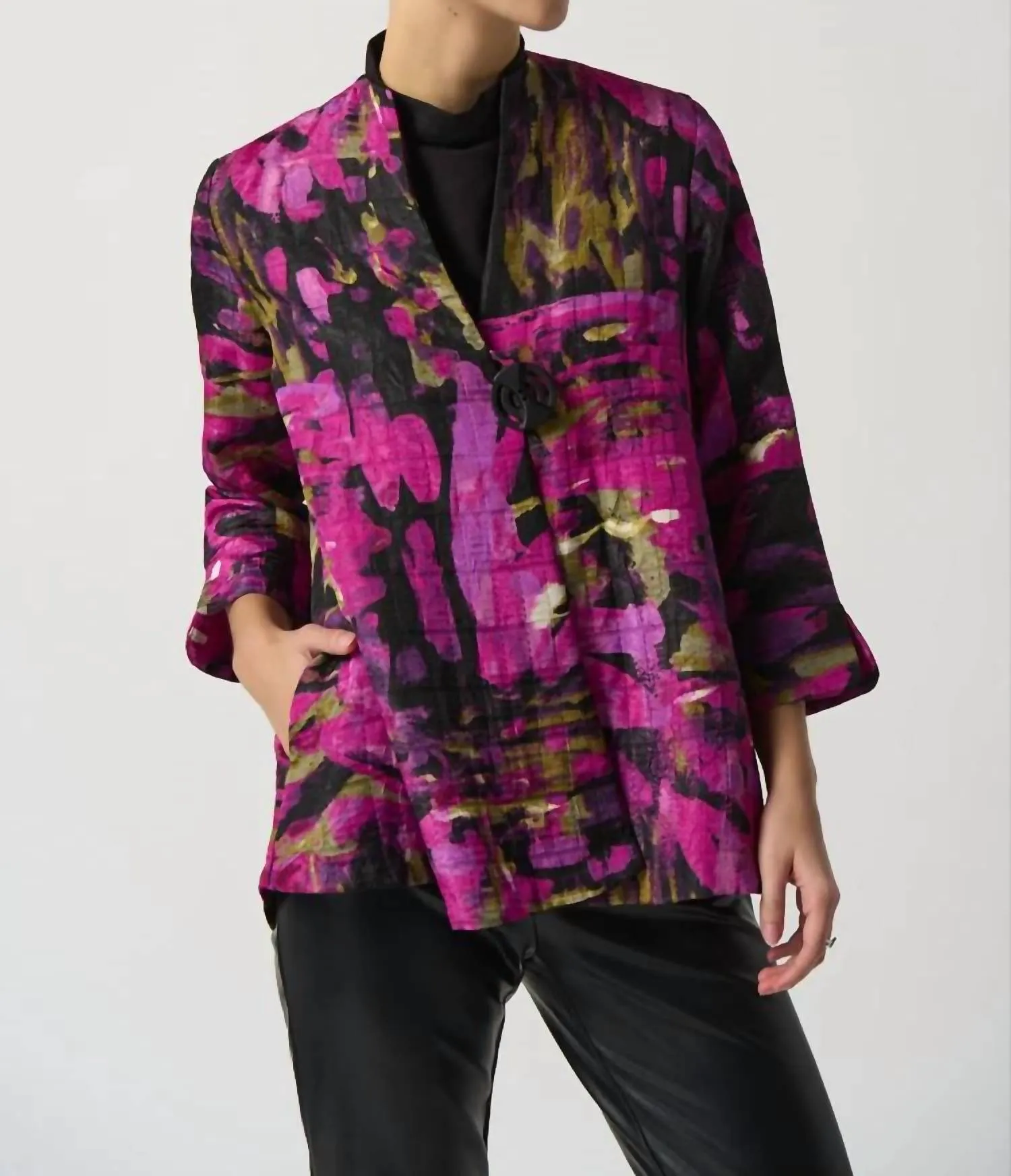 Trapeze Jacket In Black/multi