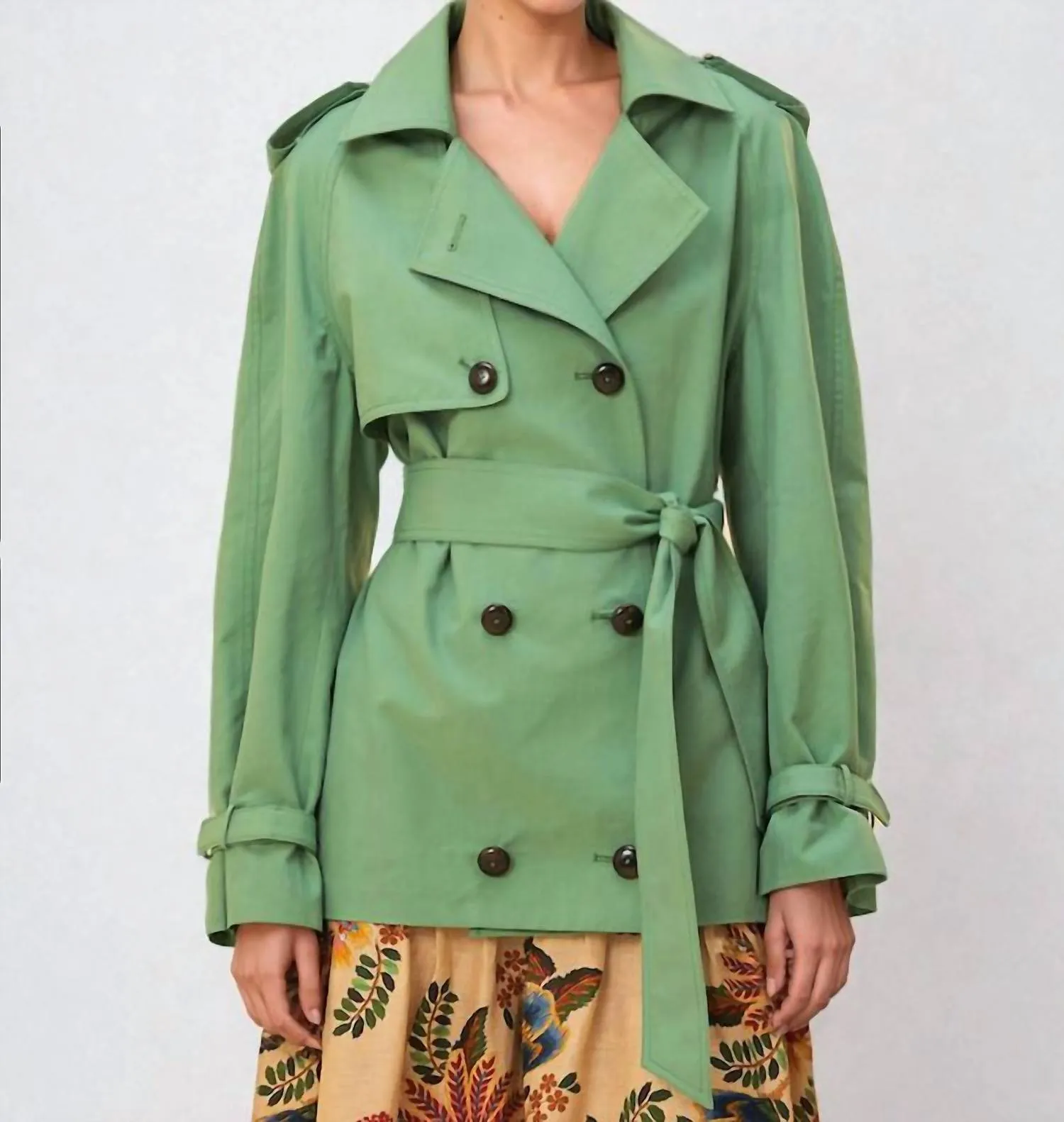 Trench Coat In Green