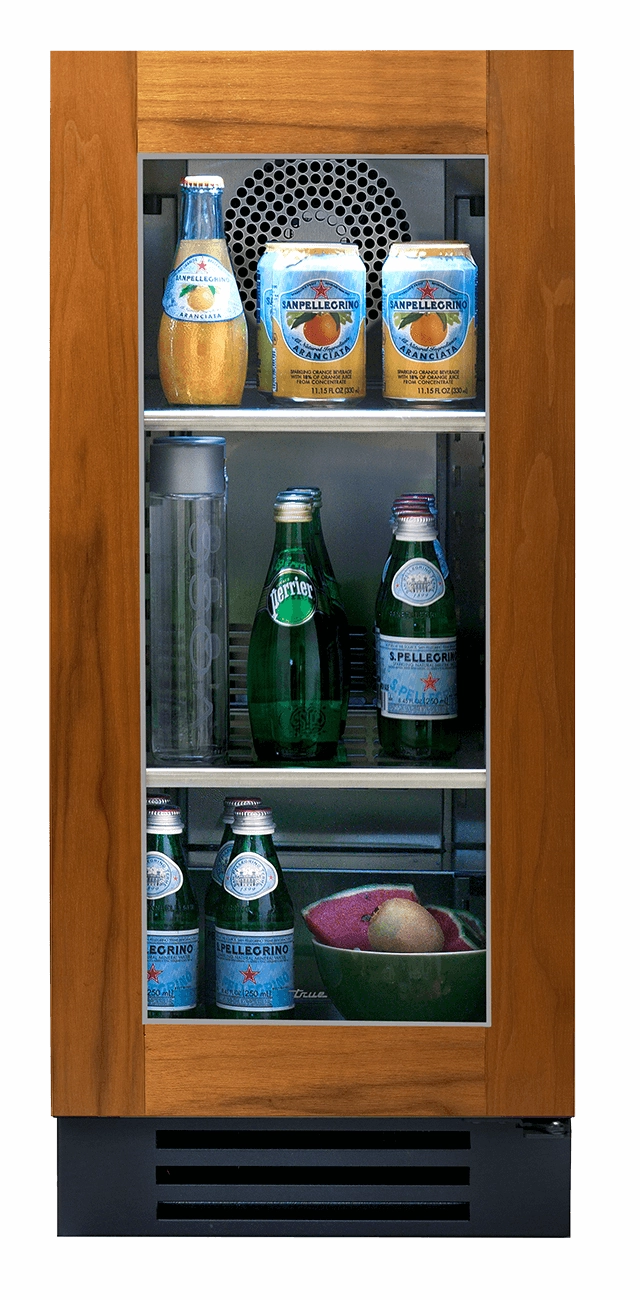 True Residential TUR15ROGC 15 Inch Overlay Glass Door Right Hinge Undercounter Refrigerator Undercounter Refrigerators 24 inch undercounter fridge for kitchen