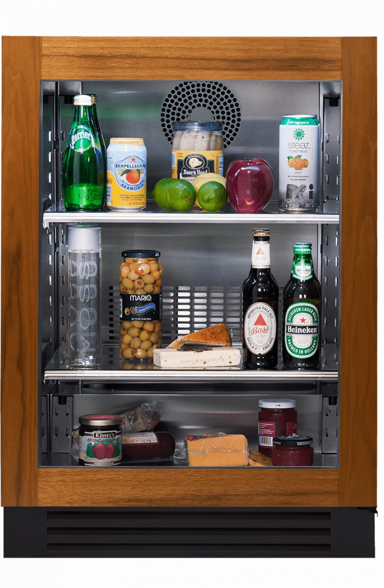 True Residential TUR24LOGC 24 Inch Overlay Glass Door Left Hinge Undercounter Refrigerator Undercounter Refrigerators 24 inch undercounter fridge for kitchen