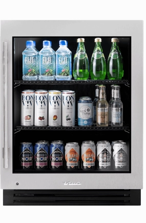 True Residential TURADA24RGAS 24 Inch Stainless Glass Door Right Hinge Ada Height Undercounter Refrigerator Undercounter Refrigerators 24 inch undercounter fridge for kitchen