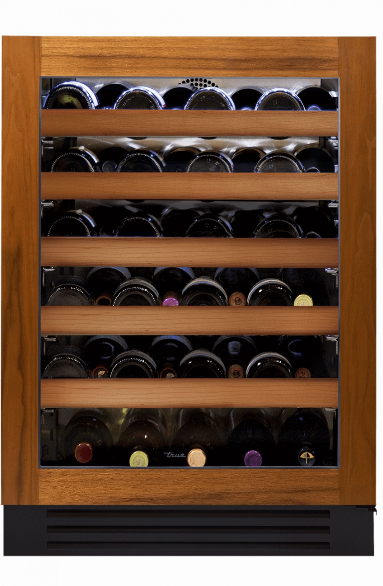 True Residential TUWADA24LGAO 24 Inch Single Zone Overlay Glass Door Left Hinge Ada Height Undercounter Wine Cabinet Outdoor Winecoolers,outdoor wine fridge