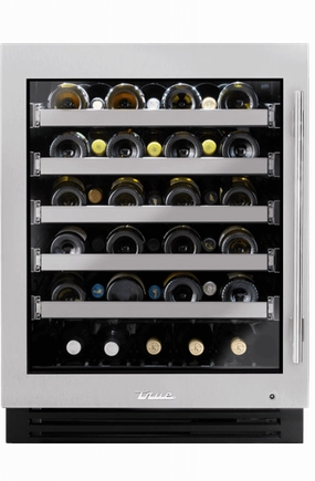 True Residential TUWADA24LGAS 24 Inch Single Zone Stainless Glass Door Left Hinge Ada Height Undercounter Wine Cabinet Outdoor Winecoolers,outdoor wine fridge