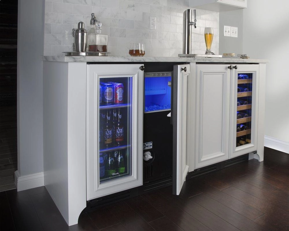 True Residential TWC15ROGC 15 Inch Single Zone Overlay Glass Door Right Hinge Undercounter Wine Cabinet