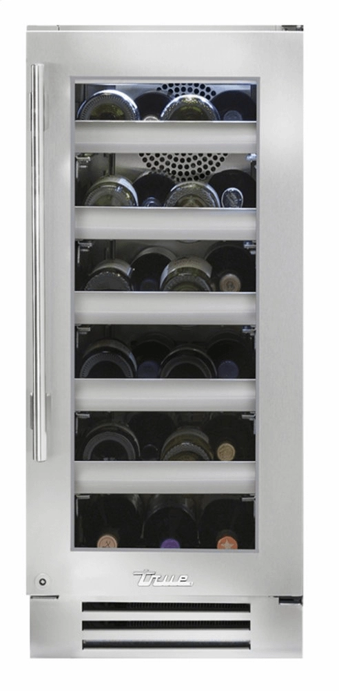 True Residential TWC15RSGC 15 Inch Single Zone Stainless Glass Door Right Hinge Undercounter Wine Cabinet Outdoor Winecoolers,outdoor wine fridge