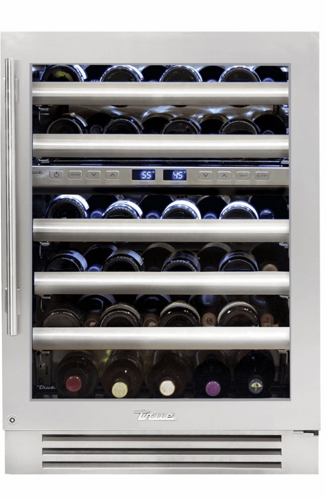 True Residential TWC24DZRSGC 24 Inch Dual Zone Stainless Glass Door Right Hinge Undercounter Wine Cabinet Outdoor Winecoolers,outdoor wine fridge