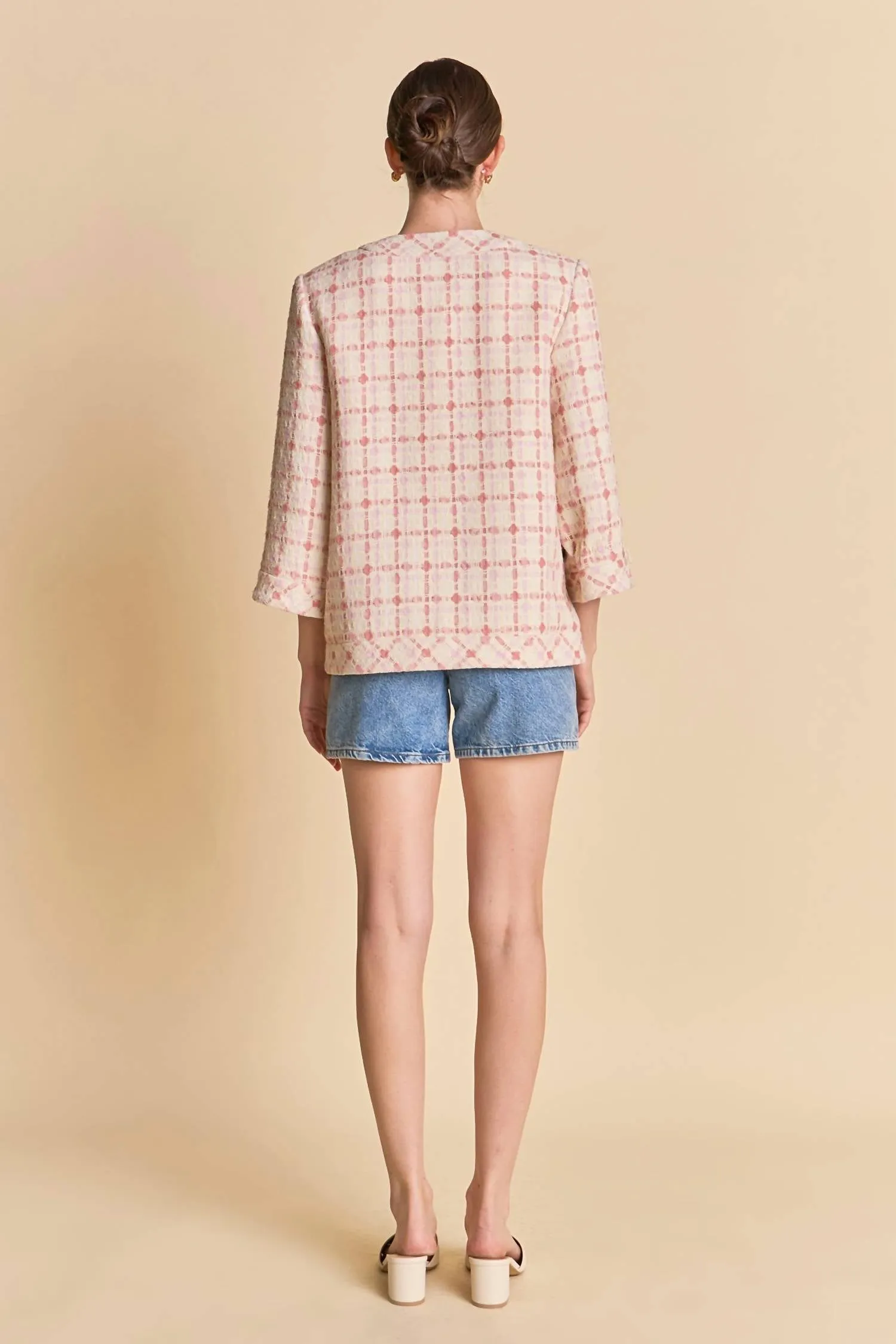 Tweed Box Jacket In Multi