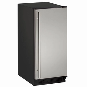 U-Line U1215RS00B 1215R 15" Refrigerator With Stainless Solid Finish (115 V/60 Hz Volts /60 Hz Hz) Undercounter Refrigerators 24 inch undercounter fridge for kitchen