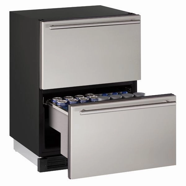 U-Line U1224DWRS00B 1224Dwr 24" Refrigerator Drawers With Stainless Solid Finish (115 V/60 Hz Volts /60 Hz Hz)