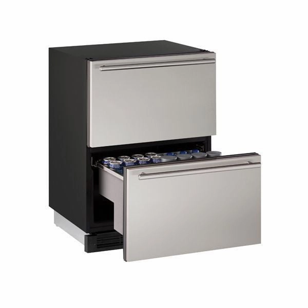 U-Line U1224DWRS00B 1224Dwr 24" Refrigerator Drawers With Stainless Solid Finish (115 V/60 Hz Volts /60 Hz Hz)