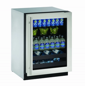 U-Line U2224BEVS00B 2224Bev 24" Beverage Center With Stainless Frame Finish And Field Reversible Door Swing (115 V/60 Hz Volts /60 Hz Hz) Undercounter Refrigerators 24 inch undercounter fridge for kitchen