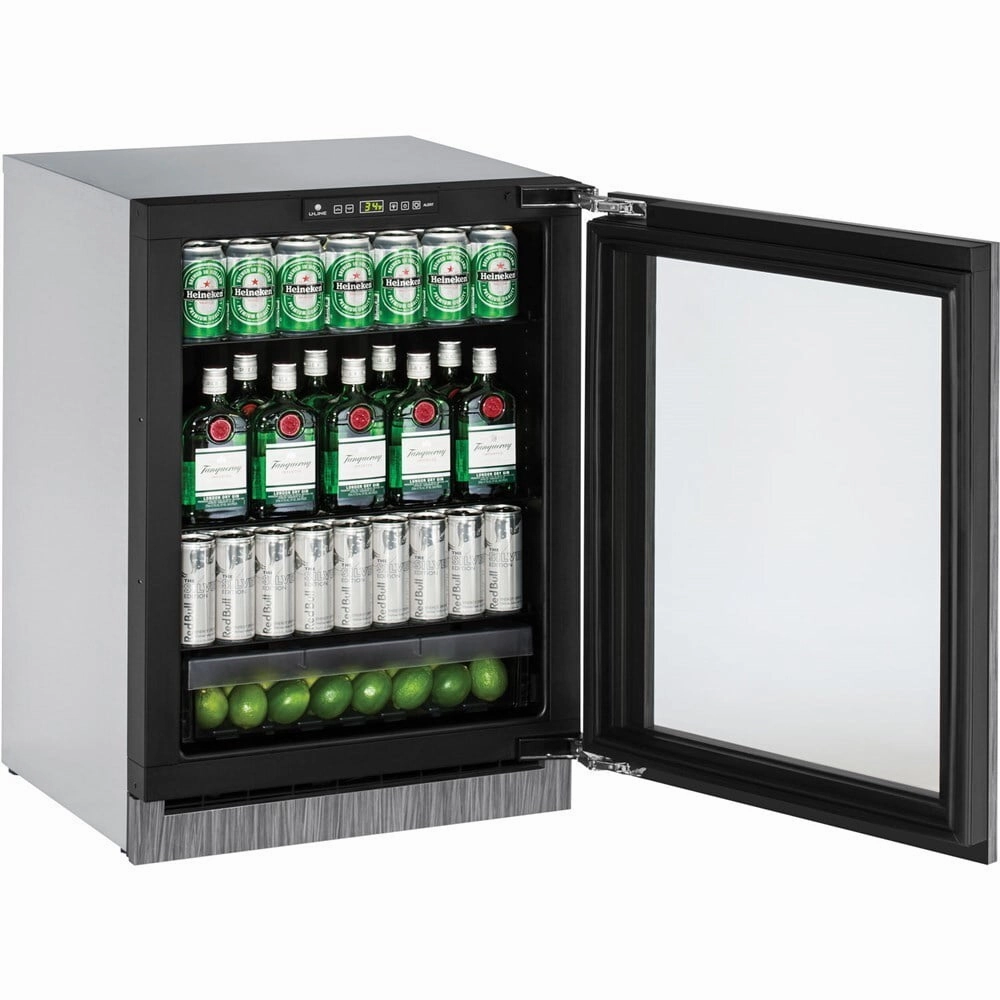 U-Line U2224RGLINT00A 2224Rgl Refrigerator 24" Rhh Glass Door