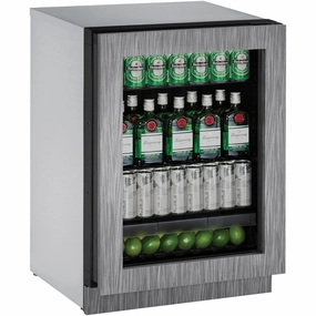 U-Line U2224RGLINT00A 2224Rgl Refrigerator 24" Rhh Glass Door Undercounter Refrigerators 24 inch undercounter fridge for kitchen