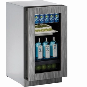 U-Line U3018RGLINT00A 3018Rgl Refrigerator 18" Rhh Glass Door Undercounter Refrigerators 24 inch undercounter fridge for kitchen