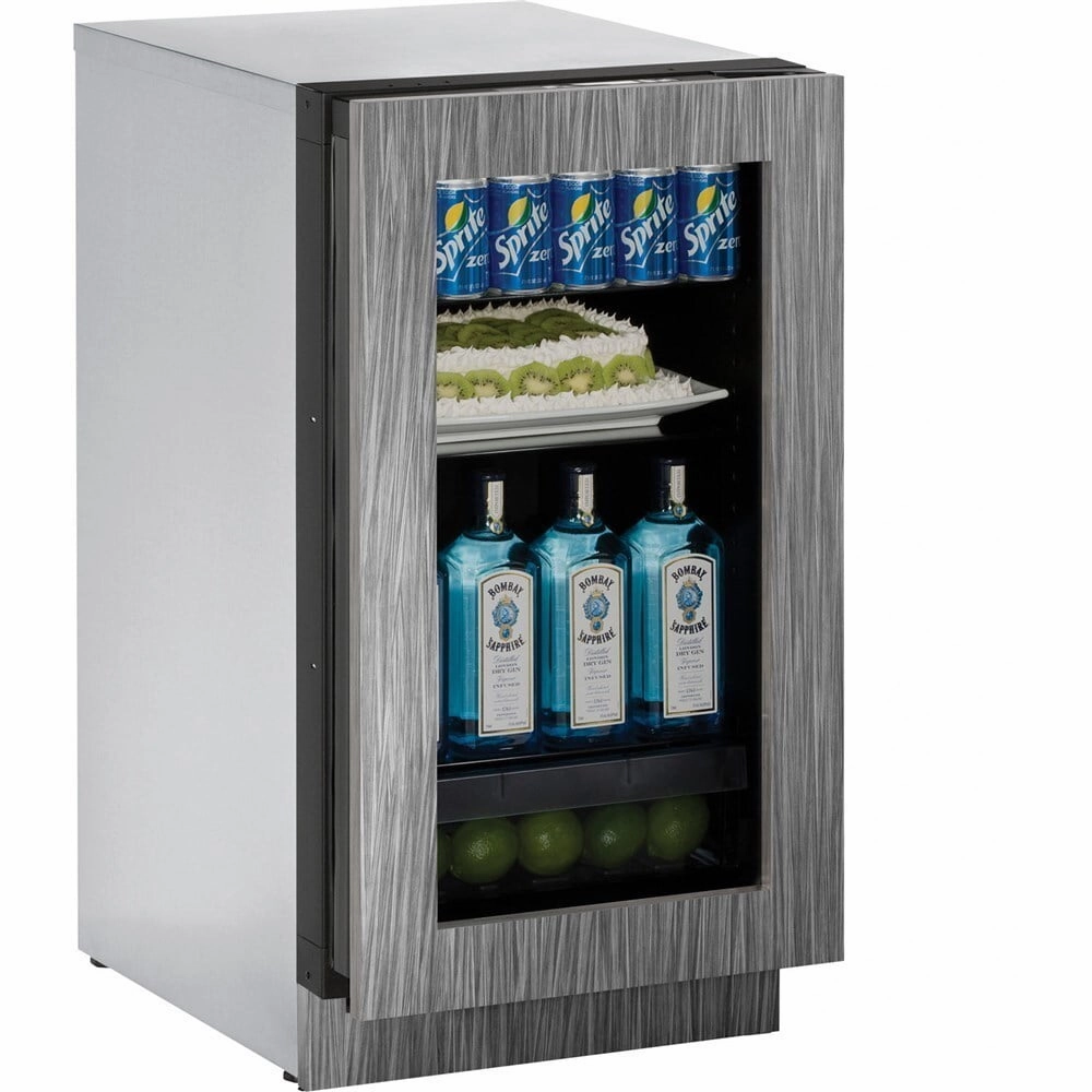 U-Line U3018RGLINT00A 3018Rgl Refrigerator 18" Rhh Glass Door Undercounter Refrigerators 24 inch undercounter fridge for kitchen