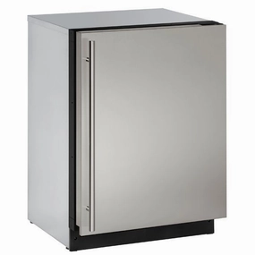 U-Line U3024RS00B 3024R 24" Refrigerator With Stainless Solid Finish And Field Reversible Door Swing (115 V/60 Hz Volts /60 Hz Hz) Undercounter Refrigerators 24 inch undercounter fridge for kitchen